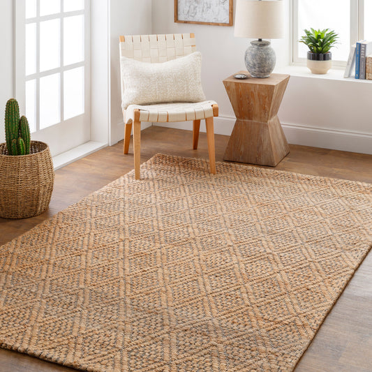Alfombra de yute hecha a mano Trace TCE-2300 de 1,52 m x 2,13 m