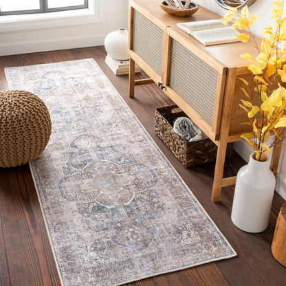 Tahmis THI-2700 8ft Runner Machine Woven Washable Runner Rug