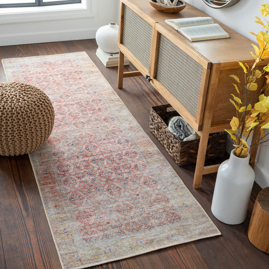 Tahmis THI-2703 8ft Runner Machine Woven Washable Runner Rug