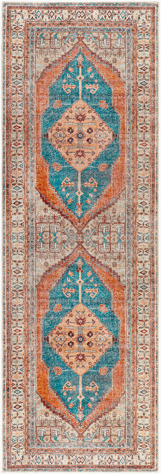 Tahmis THI-2704 8ft Runner Machine Woven Washable Runner Rug