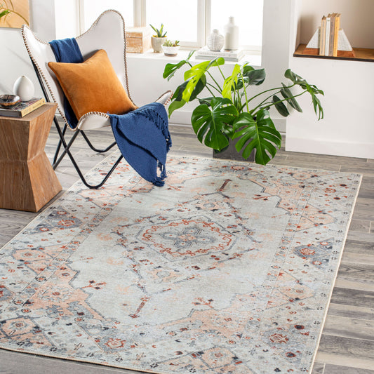 Tahmis THI-2706 8' x 10' Machine Woven Washable Area Rug