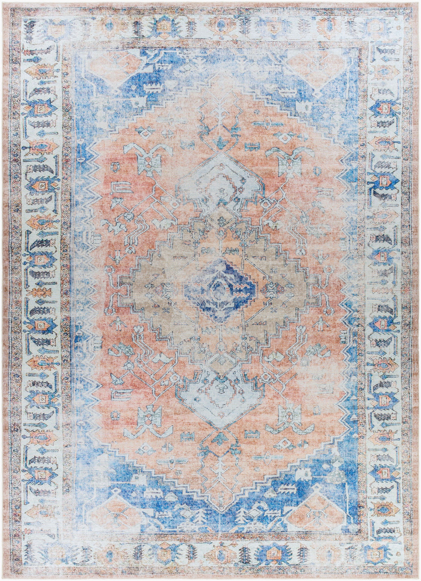 Tahmis THI-2707 8' x 10' Machine Woven Washable Area Rug