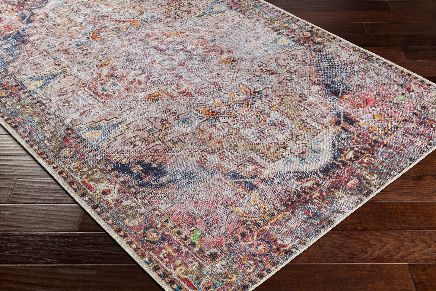 Tahmis THI-2709 8ft Runner Machine Woven Washable Runner Rug