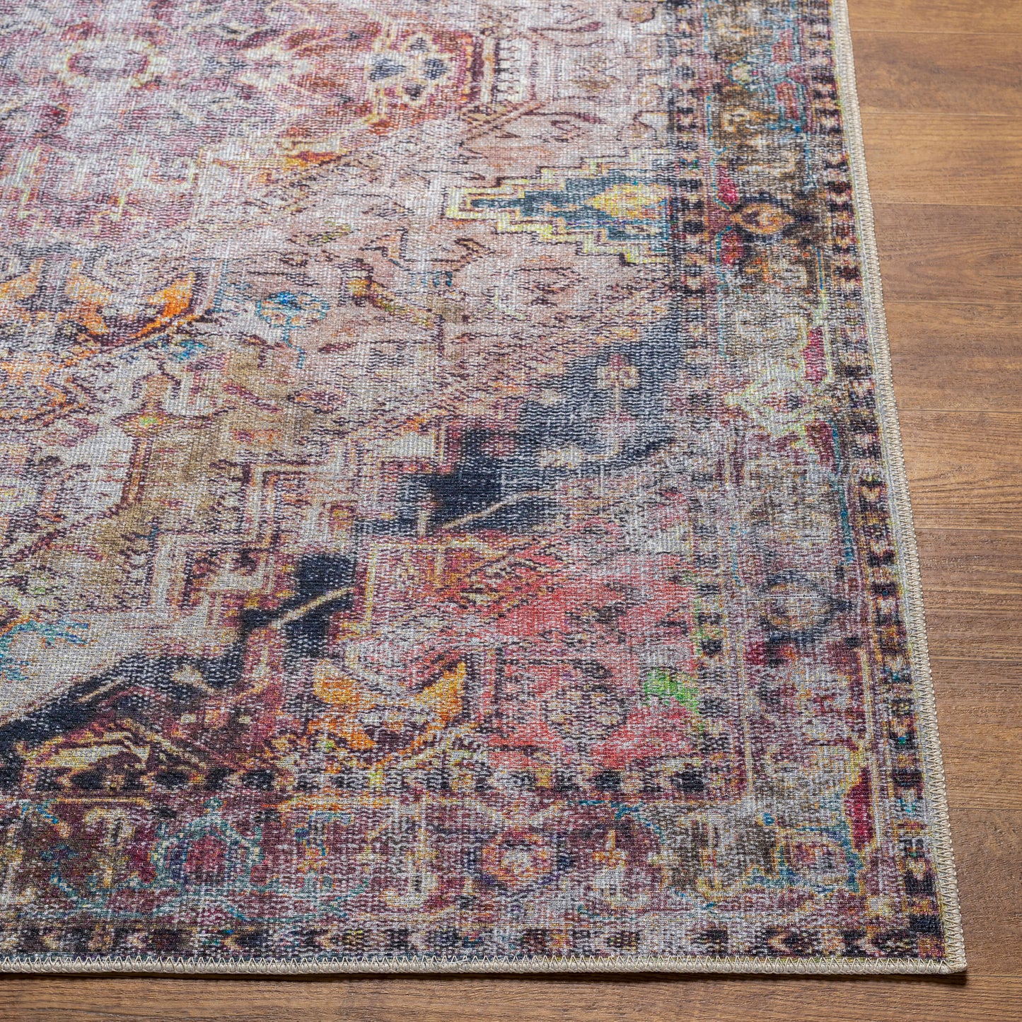 Tahmis THI-2709 8ft Runner Machine Woven Washable Runner Rug