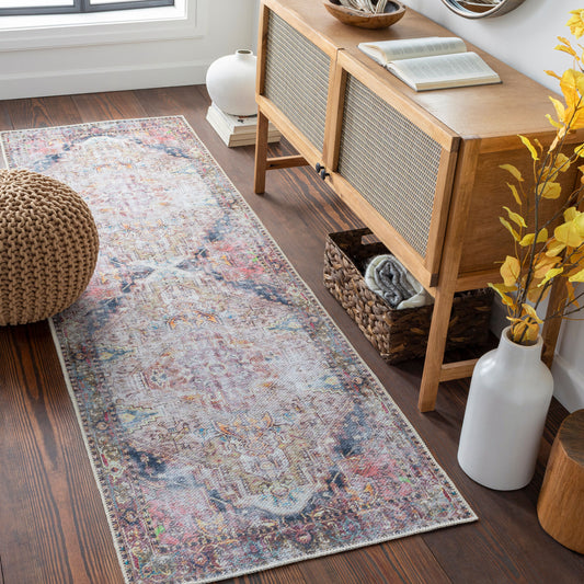 Tahmis THI-2709 8ft Runner Machine Woven Washable Runner Rug