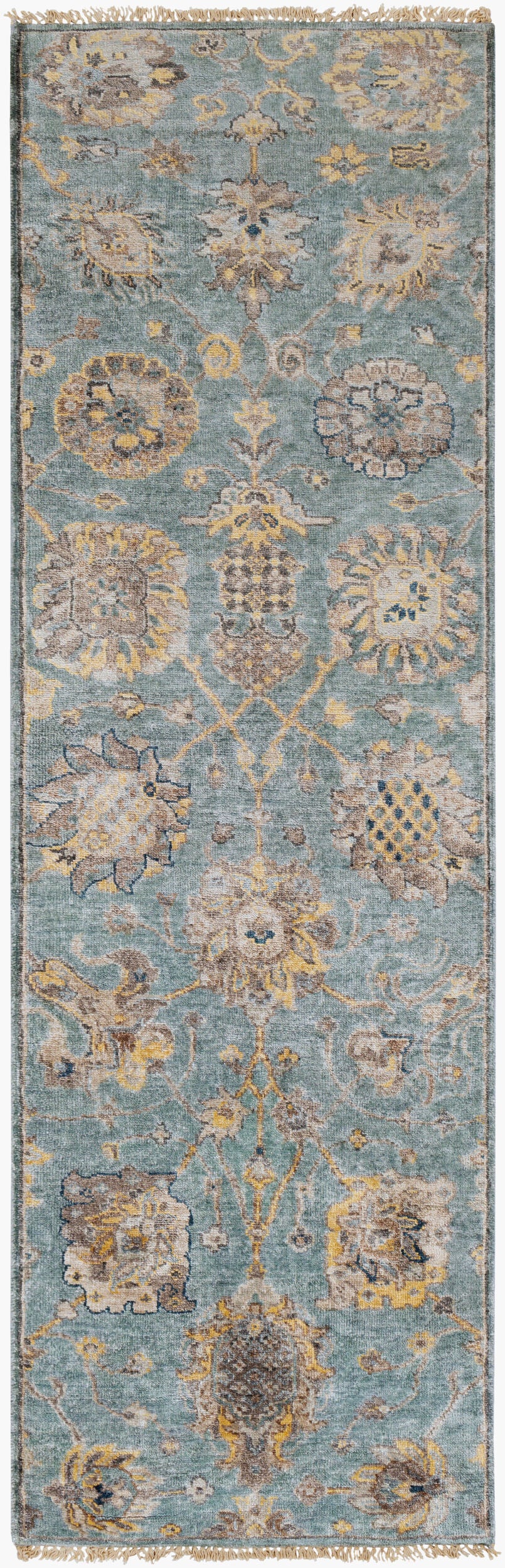 Theodora THO-3006 8ft Runner Handmade Faux Silk Runner Rug