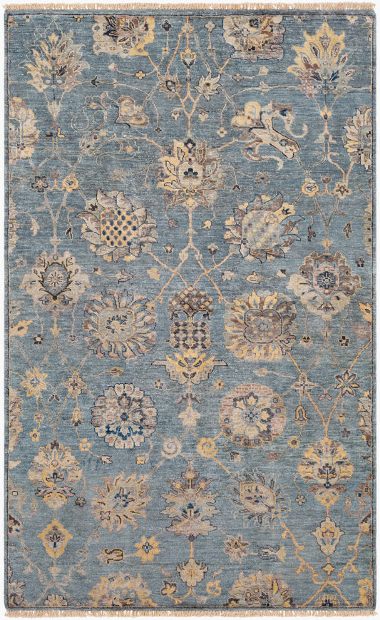 Theodora THO-3006 4' x 6' Handmade Faux Silk Area Rug