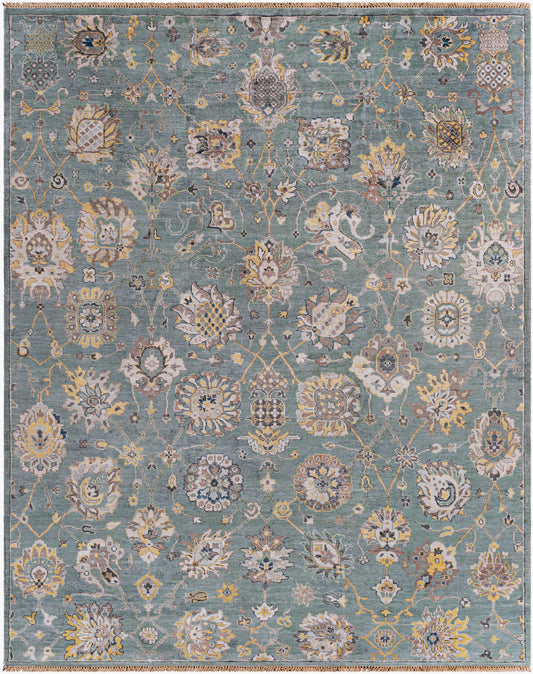 Alfombra de seda sintética hecha a mano Theodora THO-3006 de 2,44 m x 3 m