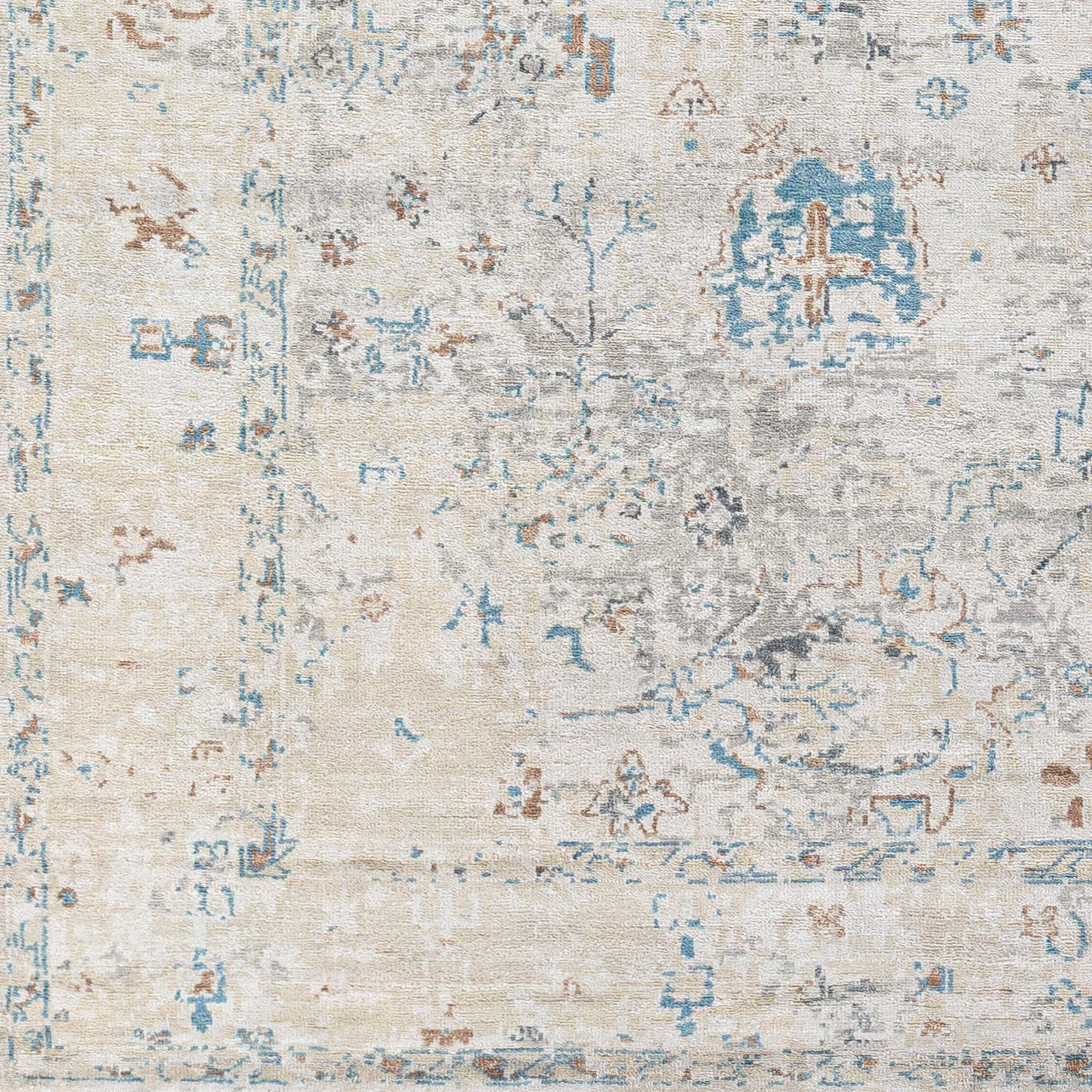 Theodora THO-3008 2' x 3' Handmade Faux Silk Accent Rug
