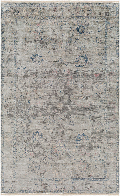 Theodora THO-3009 2' x 3' Handmade Faux Silk Accent Rug