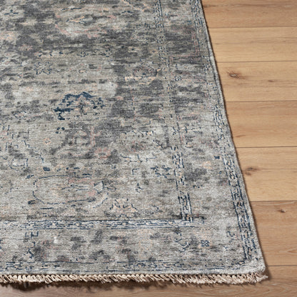 Theodora THO-3009 2' x 3' Handmade Faux Silk Accent Rug