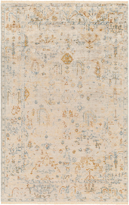 Theodora THO-3010 2' x 3' Handmade Faux Silk Accent Rug
