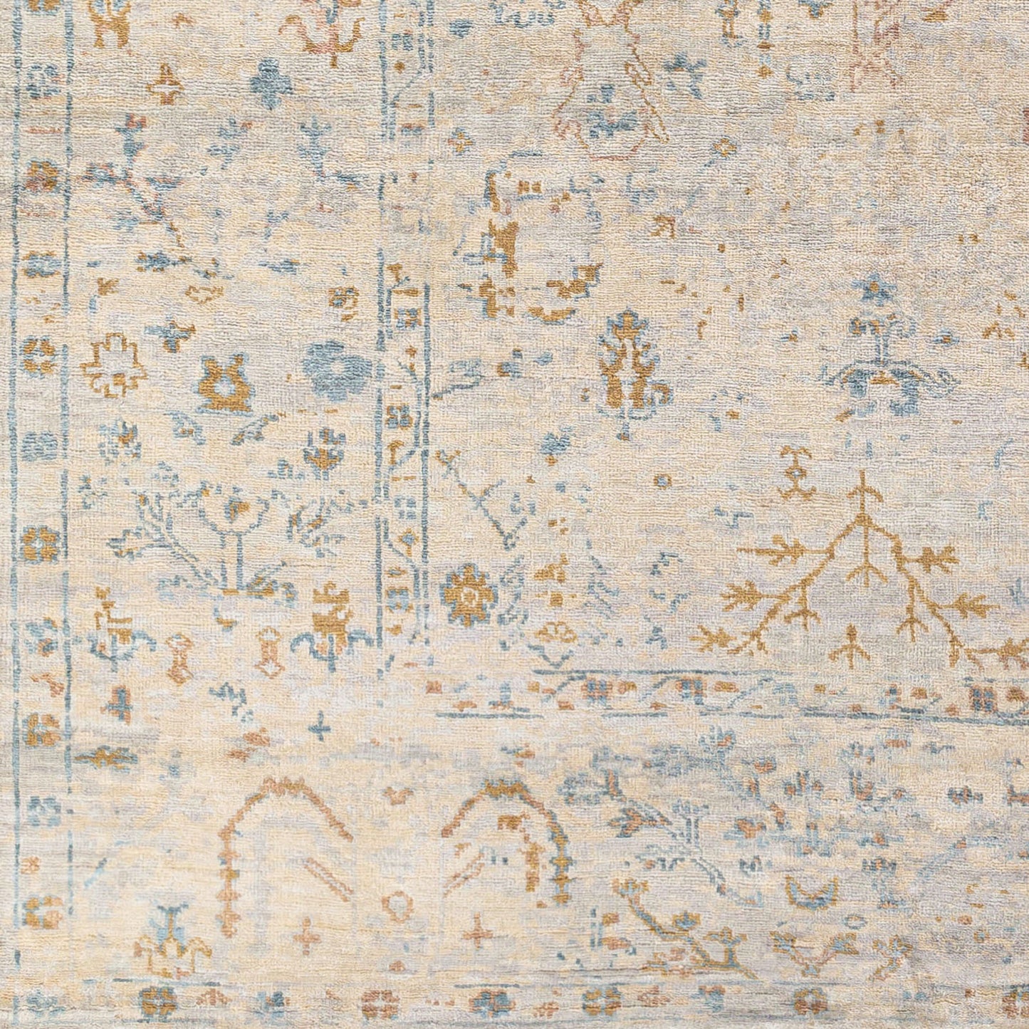 Theodora THO-3010 2' x 3' Handmade Faux Silk Accent Rug