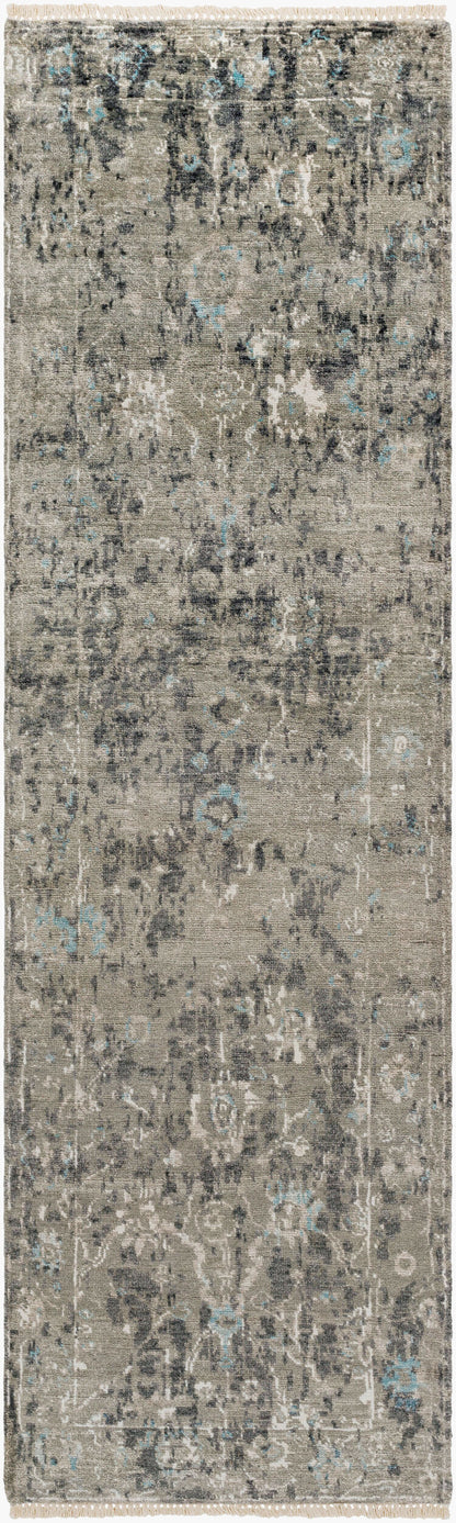 Alfombra de seda sintética Theodora THO-3011 de 2,4 m, hecha a mano