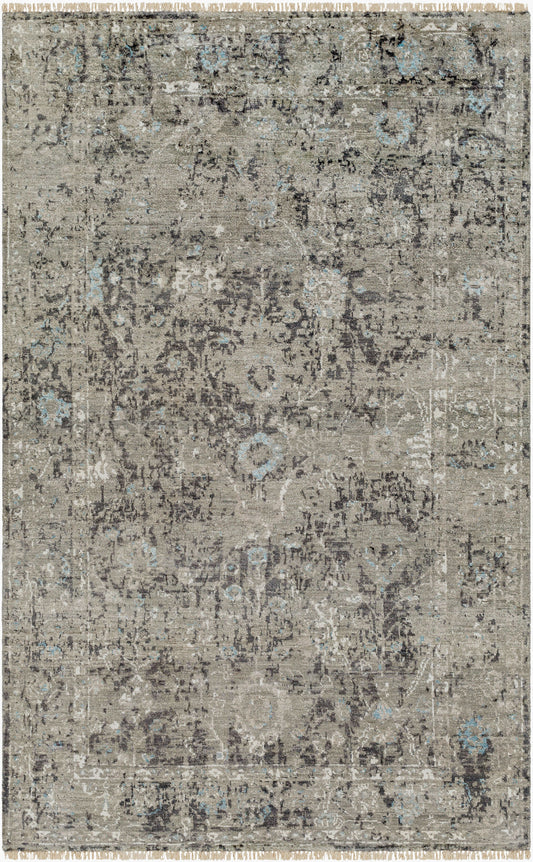 Theodora THO-3011 4' x 6' Handmade Faux Silk Area Rug