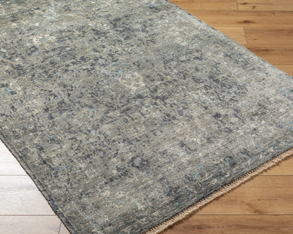 Theodora THO-3011 2' x 3' Handmade Faux Silk Accent Rug