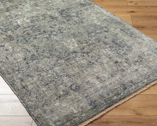 Theodora THO-3011 4' x 6' Handmade Faux Silk Area Rug