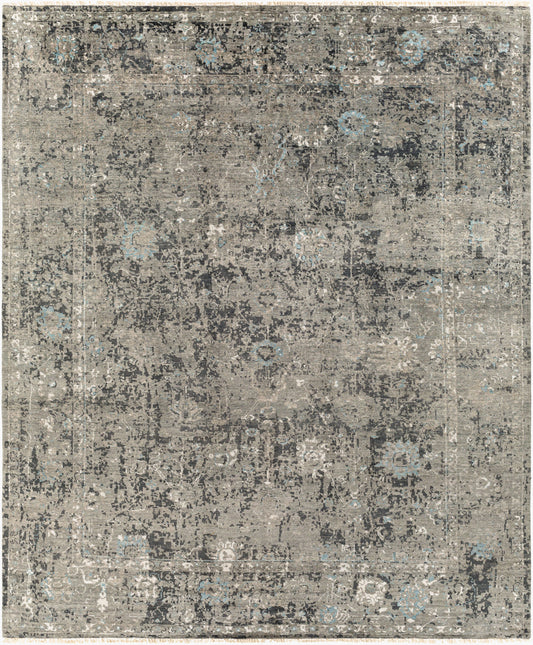 Alfombra de seda sintética hecha a mano Theodora THO-3011 de 2,44 m x 3,05 m