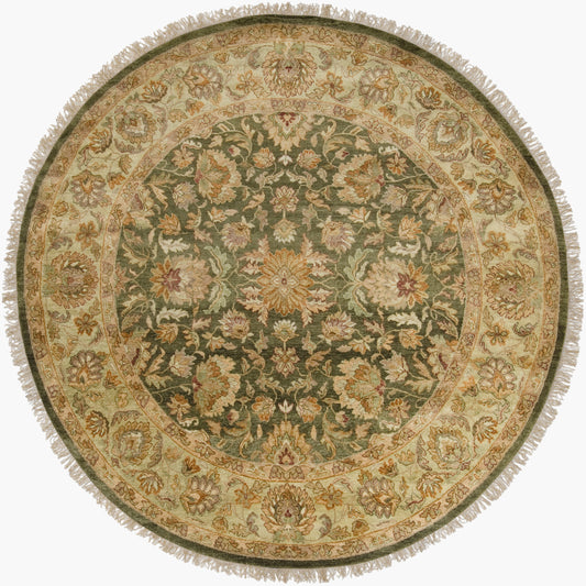 Alfombra redonda de lana hecha a mano Timeless TIM-7903 de 2,4 m