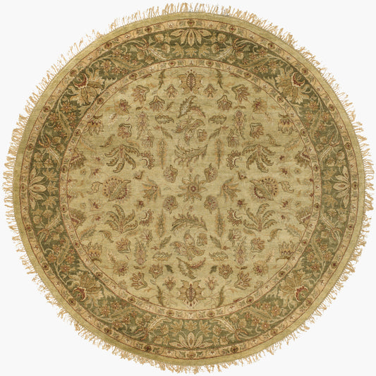 Alfombra redonda de lana Timeless TIM-7905 de 2,4 m, hecha a mano