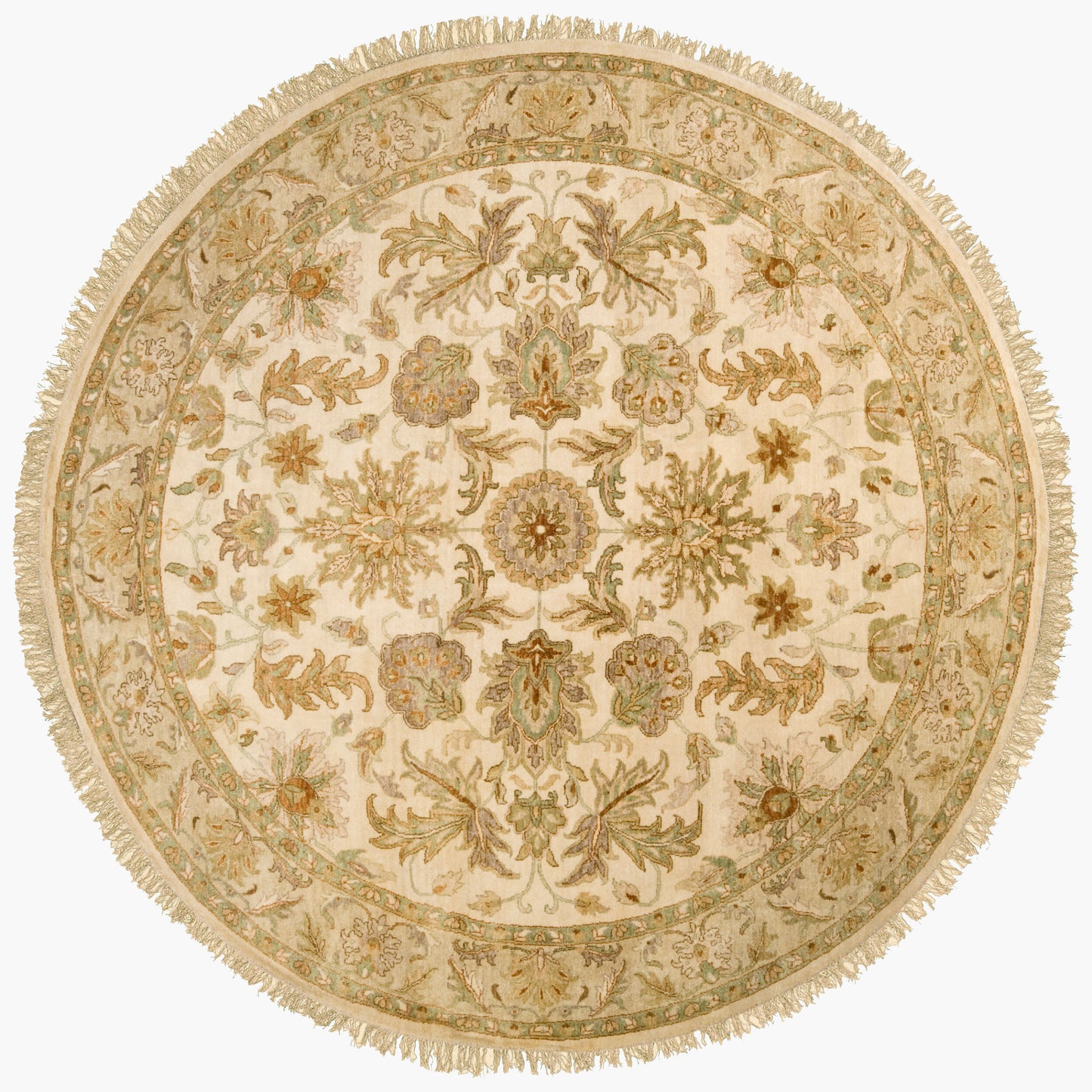 Alfombra redonda de lana hecha a mano Timeless TIM-7910 de 2,4 m