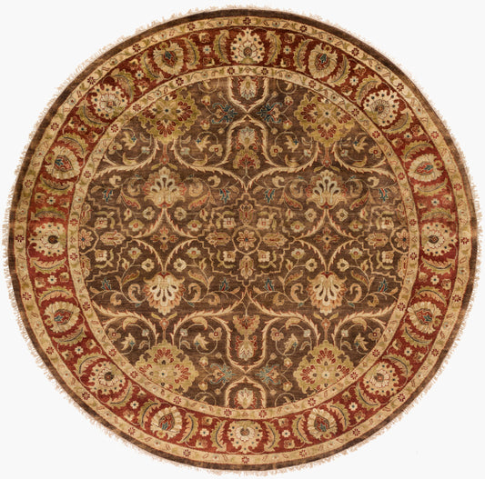 Alfombra redonda de lana hecha a mano Timeless TIM-7920 de 2,4 m