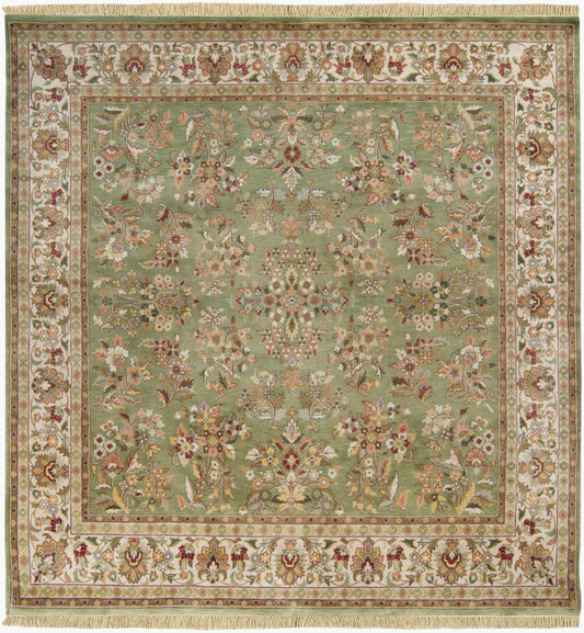 Taj Mahal TJ-101 8ft Square Handmade Wool Area Rug