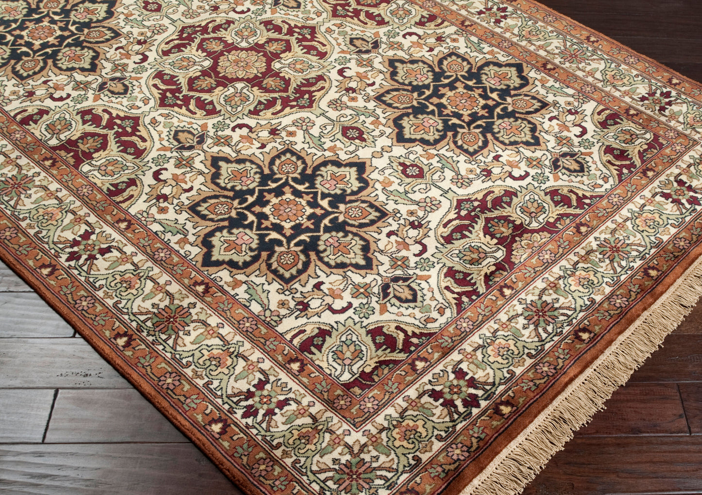 Taj Mahal TJ-11 8ft Square Handmade Wool Area Rug
