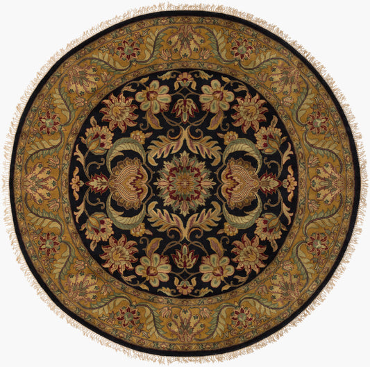 Taj Mahal TJ-309 8ft Round Handmade Wool Area Rug