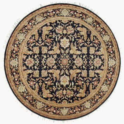 Taj Mahal TJ-44 8ft Round Handmade Wool Area Rug