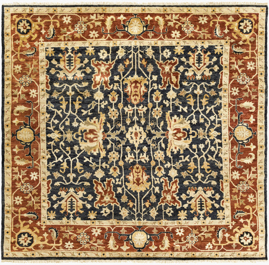 Taj Mahal TJ-6599 8ft Square Handmade Wool Area Rug