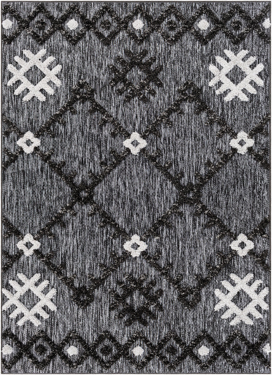 Alfombra Toledo TLD-2304 de 1,52 m x 2,13 m, tejida a máquina, para interior y exterior