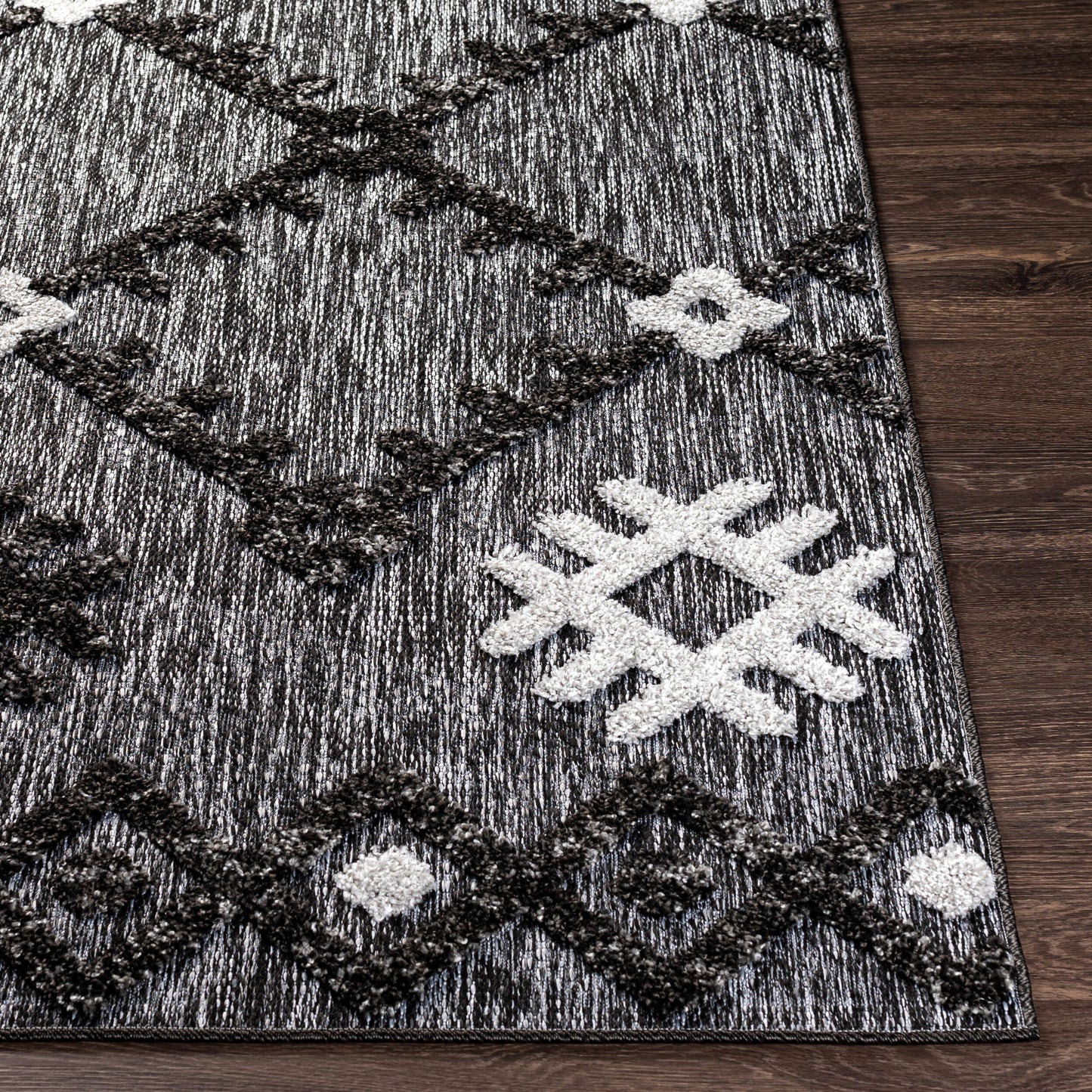 Alfombra Toledo TLD-2304 de 1,52 m x 2,13 m, tejida a máquina, para interior y exterior