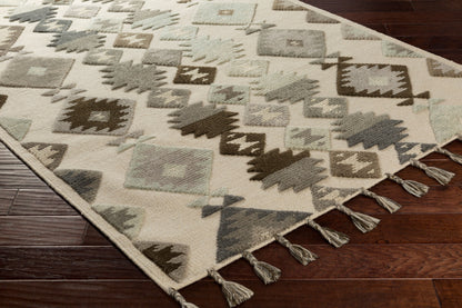 Tallo TLL-3003 Alfombra de lana hecha a mano de 2,7 x 3,6 m