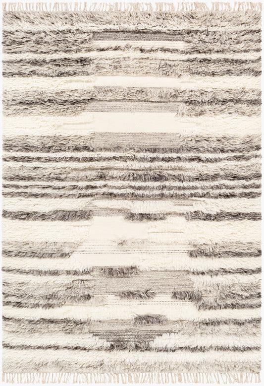 Alfombra de lana hecha a mano Tulum TMU-2301 de 1,52 m x 2,13 m