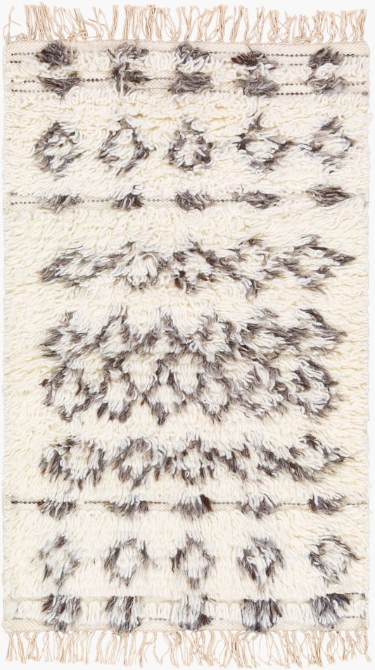 Alfombra decorativa de lana hecha a mano Tulum TMU-2303 de 2' x 3'
