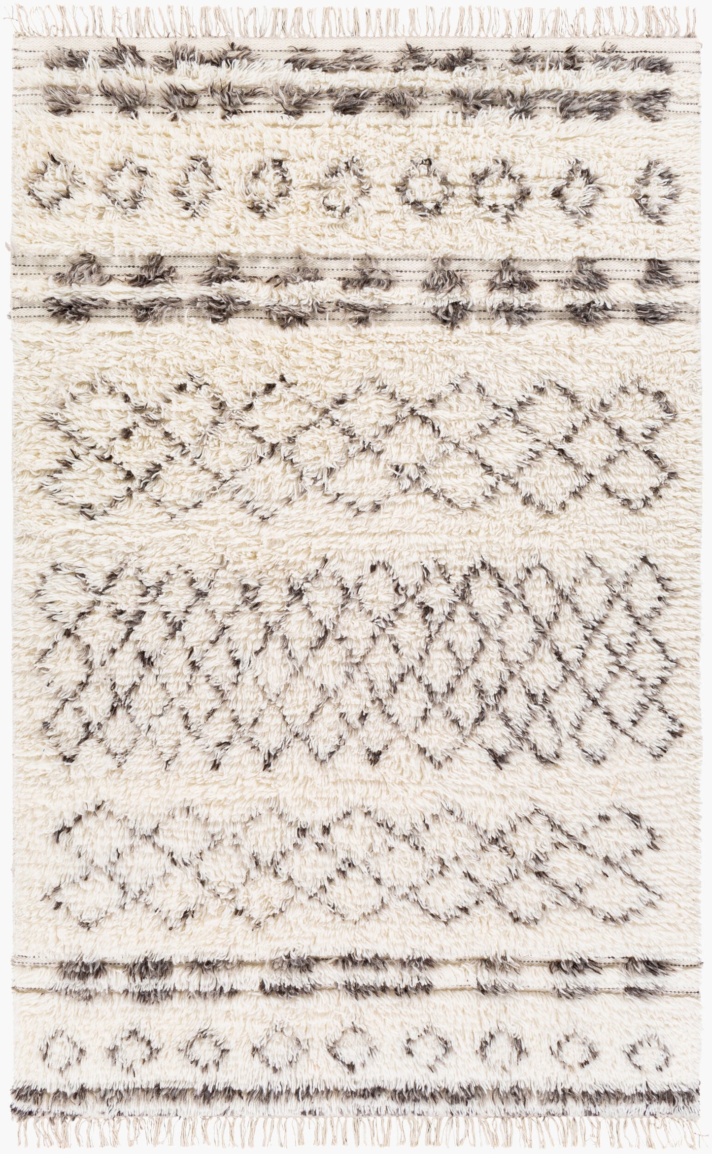 Alfombra de lana hecha a mano Tulum TMU-2303 de 1,52 m x 2,13 m