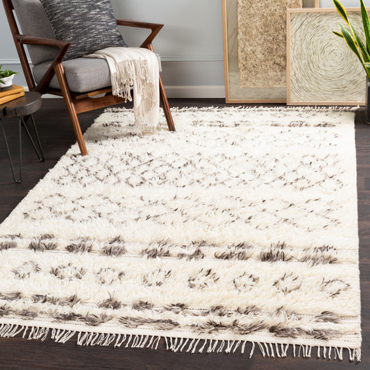 Alfombra decorativa de lana hecha a mano Tulum TMU-2303 de 2' x 3'