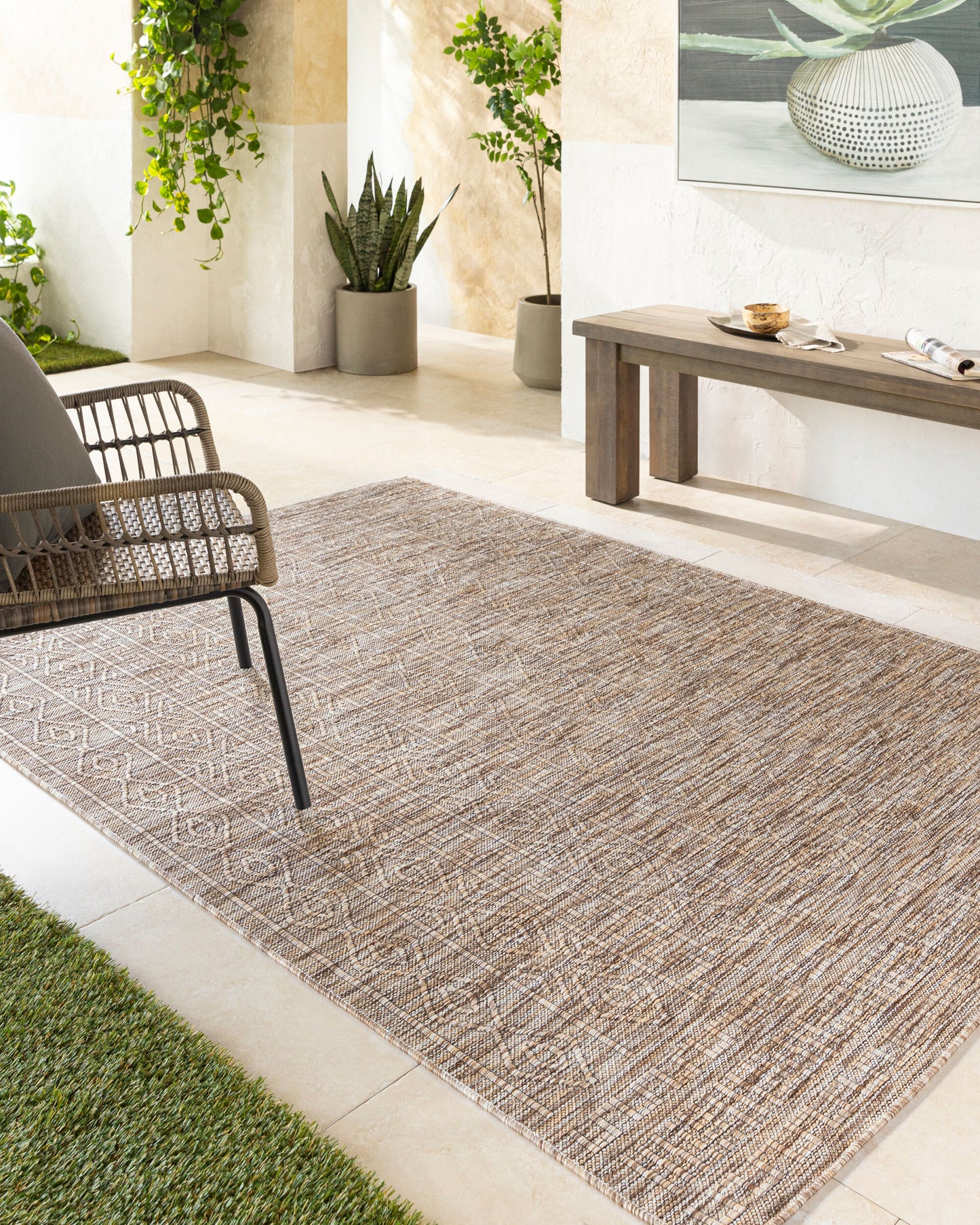 Terrace TRC-2304 5' x 7' Machine Woven Indoor/Outdoor Area Rug