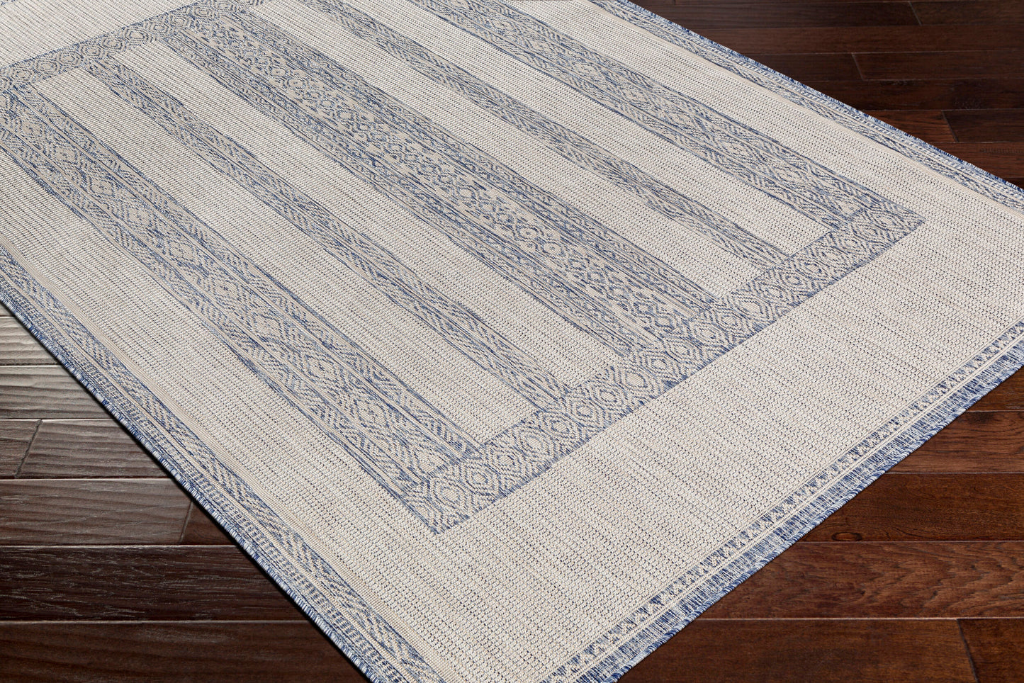 Alfombra Tuareg TRG-2302 de 1,83 m x 2,74 m, tejida a máquina, para interior y exterior