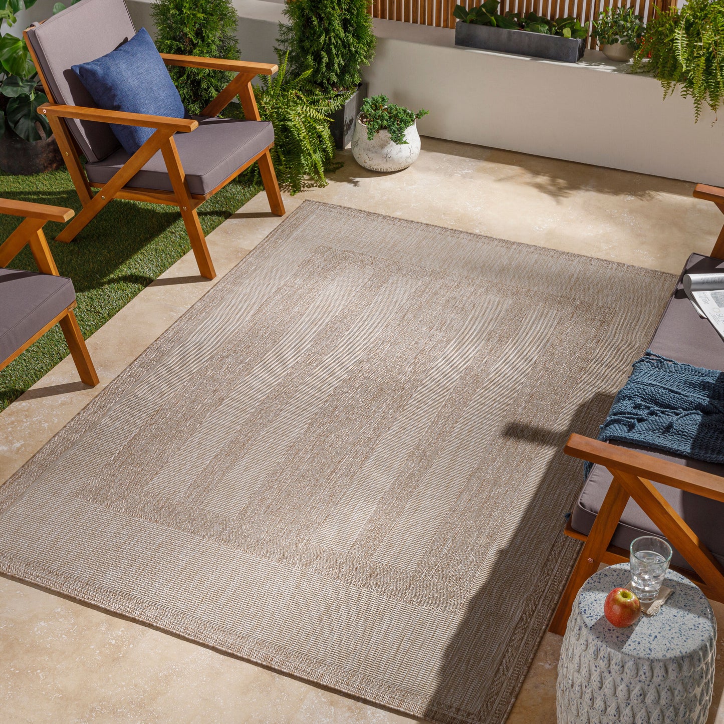 Tuareg TRG-2303 6' x 9' Machine Woven Indoor/Outdoor Area Rug