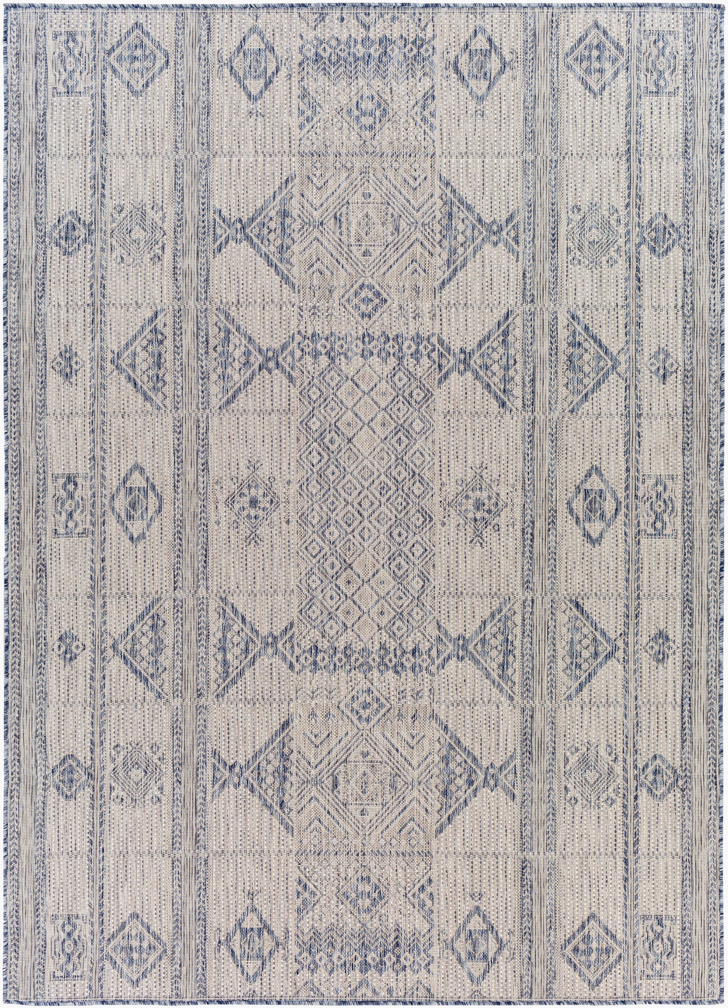 Alfombra Tuareg TRG-2306 de 2,44 m x 3,05 m, tejida a máquina, para interior y exterior