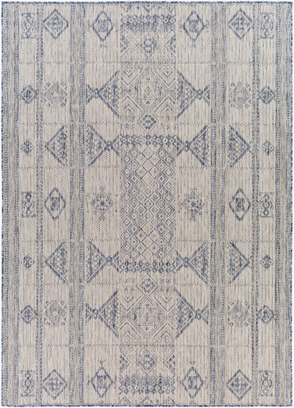 Alfombra Tuareg TRG-2306 de 2,44 m x 3,05 m, tejida a máquina, para interior y exterior