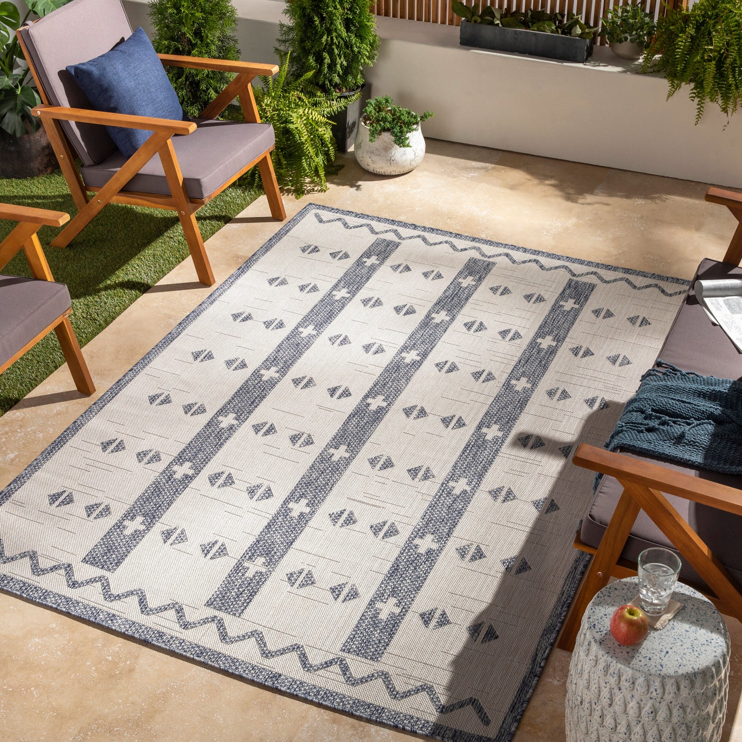 Tuareg TRG-2308 8' x 10' Machine Woven Indoor/Outdoor Area Rug