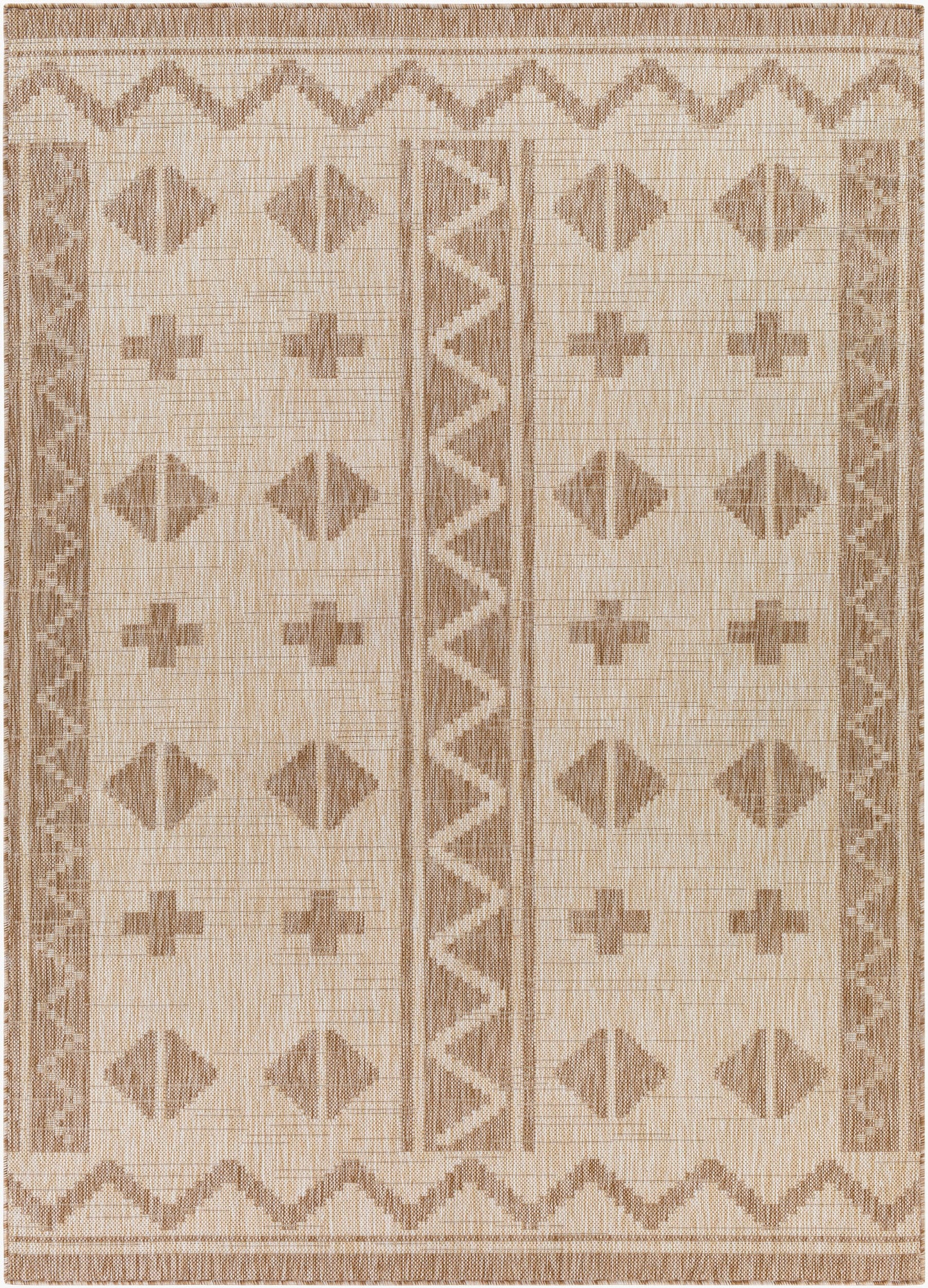 Alfombra Tuareg TRG-2311 de 1,83 m x 2,74 m, tejida a máquina, para interior y exterior