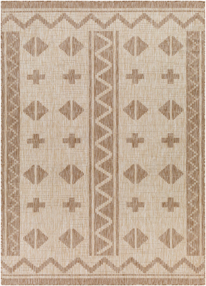 Alfombra Tuareg TRG-2311 de 1,83 m x 2,74 m, tejida a máquina, para interior y exterior