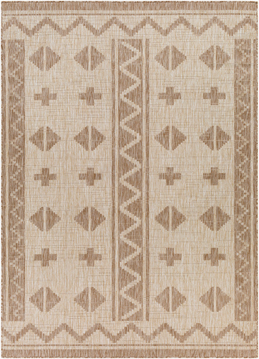 Alfombra Tuareg TRG-2311 de 1,83 m x 2,74 m, tejida a máquina, para interior y exterior