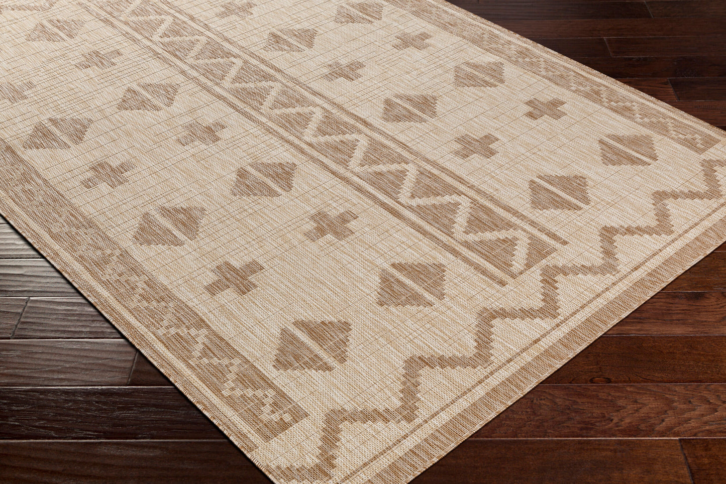 Alfombra Tuareg TRG-2311 de 1,83 m x 2,74 m, tejida a máquina, para interior y exterior