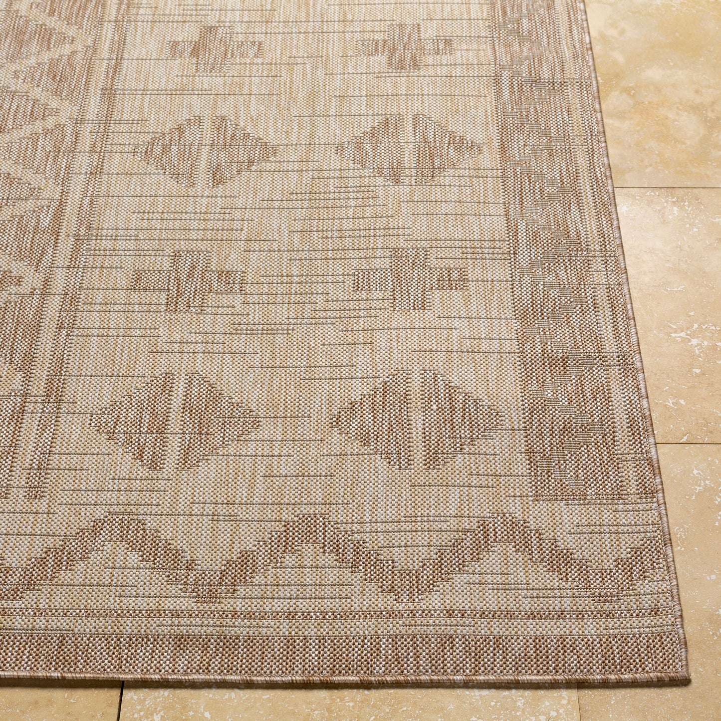 Alfombra Tuareg TRG-2311 de 1,83 m x 2,74 m, tejida a máquina, para interior y exterior