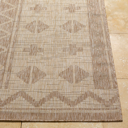 Alfombra Tuareg TRG-2311 de 1,83 m x 2,74 m, tejida a máquina, para interior y exterior
